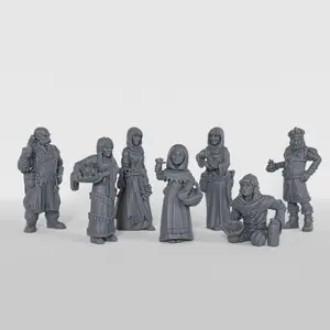 DND Miniature Fantasy Figures – RPG Market Roleplaying Characters for TTRPG, Collectible Figures for Dungeons & Dragons, RPG Terrain Models, Ideal Gift for Gamers
