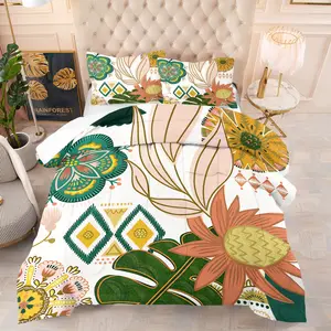 2/3Pcs Bohemian-Style Printed Duvet Cover Set, Soft, Breathable,and Stylish, This Set Includes A Duvet Cover and Pillowcases (Pillow Inserts Not Included). Suitable for All Seasons, It’S A Highly Recommended Must-Have for Any Bedroom.