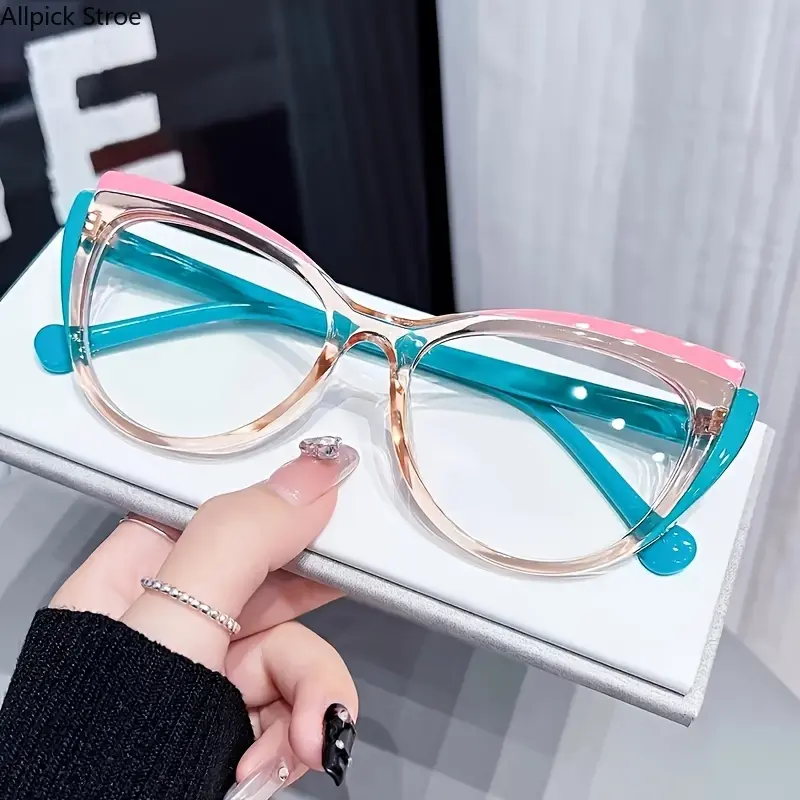 1/2PCS Women's Cat Eye Blue Light Glasses, Vintage Leopard Print Retro Frame, Lightweight Office Siren Aesthetic Accessories for Daily Wear, Accessories For Women