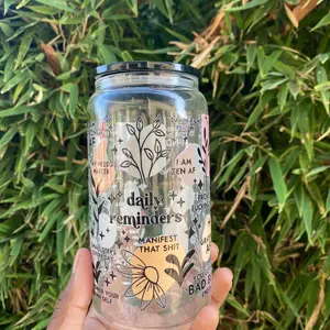 Dailey Reminders Libbey Glass with Black Libbey Lid