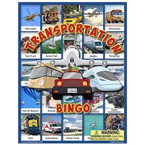 Lucy Hammett Transportation Bingo 6 Picture Boards, 42 Cards & Bingo Chips, All
