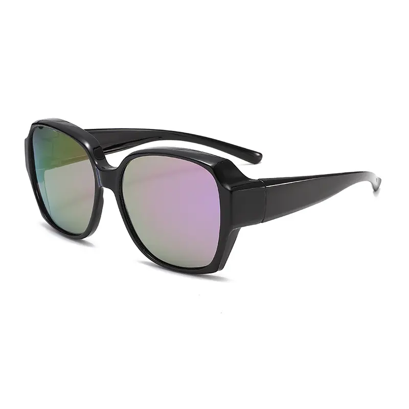 Black Frame, Purple Silver Mirror Lenses