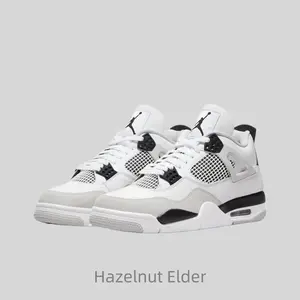 Retro white and black casual comfortable anti-slip and wear-resistant basketball shoes