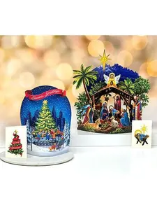 Crafts & Sewing FreshCut Paper Set of 2 Holiday Scene Display Popups