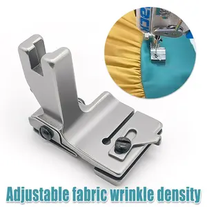 New P5q Adjustable Wrinkle Presser Foot, Full Steel Flat Bed Universal, Wrinkle Drawing Presser Foot Sewing Accessories
