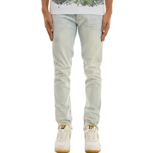 KDNK Jeans - Distressed Skinny Jeans - Light Blue - KND4780