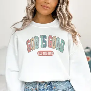 God is Good Unisex Crewneck Sweatshirt, Inspirational Gift, Cozy Religious Apparel, Faith-Based Sweatshirt, Everyday Comfort, Long Sleeve Round Neck Pullover, Graphic Hoodie