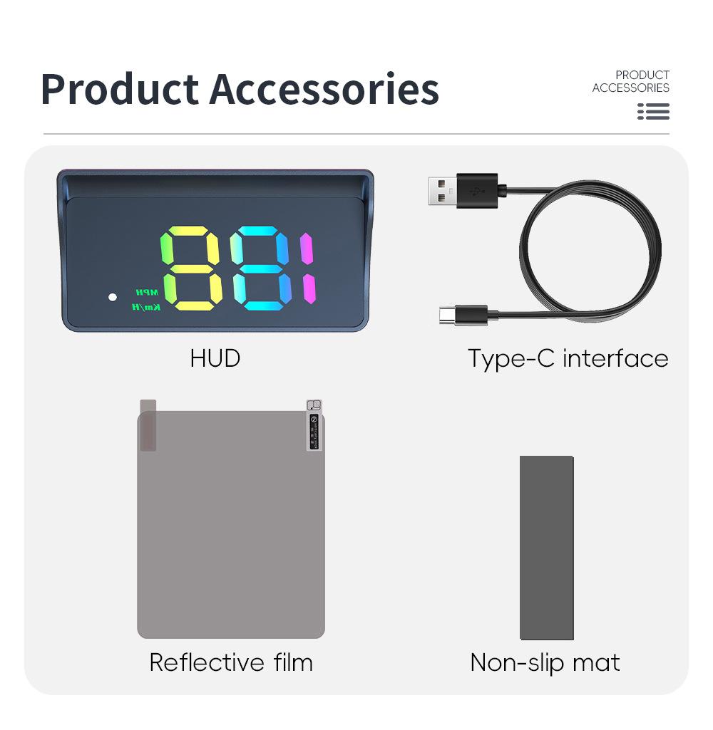 2026 New HUD Head Up Display GPS Speedometer Car Digital MPH Speed Monitor