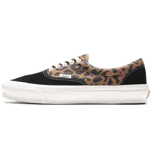 Vans Era LX Canvas Leopard Print Low-Top Skate Shoes for Men and Women in Black and Brown Verifiable, with credentials and supporting global authentication