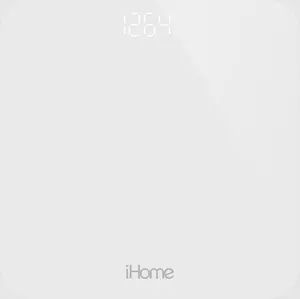 iHome Digital Battery Powered Bathroom Scale 397 lbs FSA and HSA Eligible, White