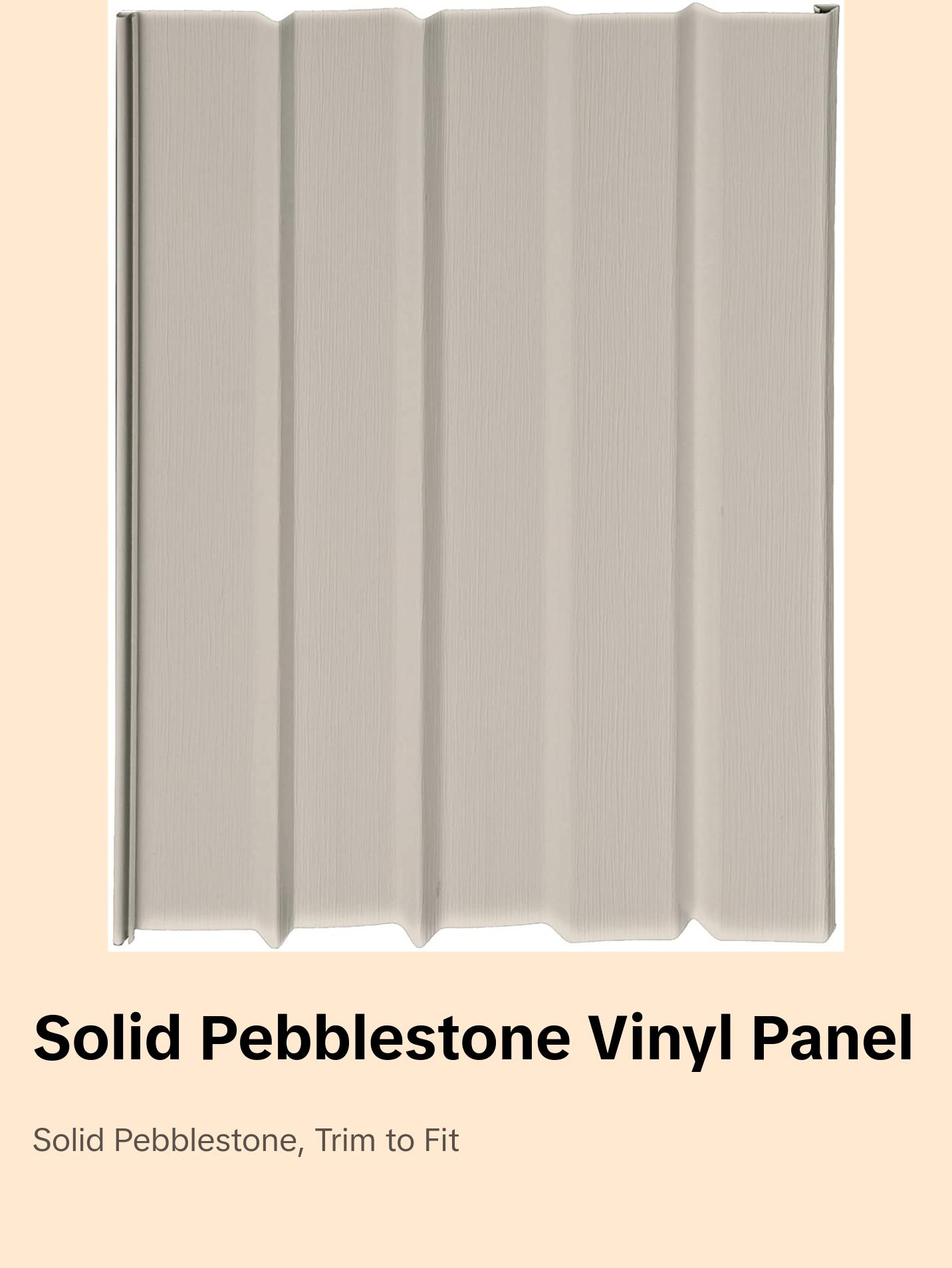 Lifestyle Vinyl Underpinning Solid Pebblestone (Clay) Panel