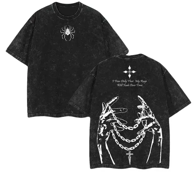 Kurapika Hunter x Hunter Graphic Tshirt for a 90s Grunge Look, Oversized Unisex Shortsleeve Tee in Soft 100% Cotton, Baggy, Classic, Fade Resistant, Printed Art, Soft Cotton, Digital Print