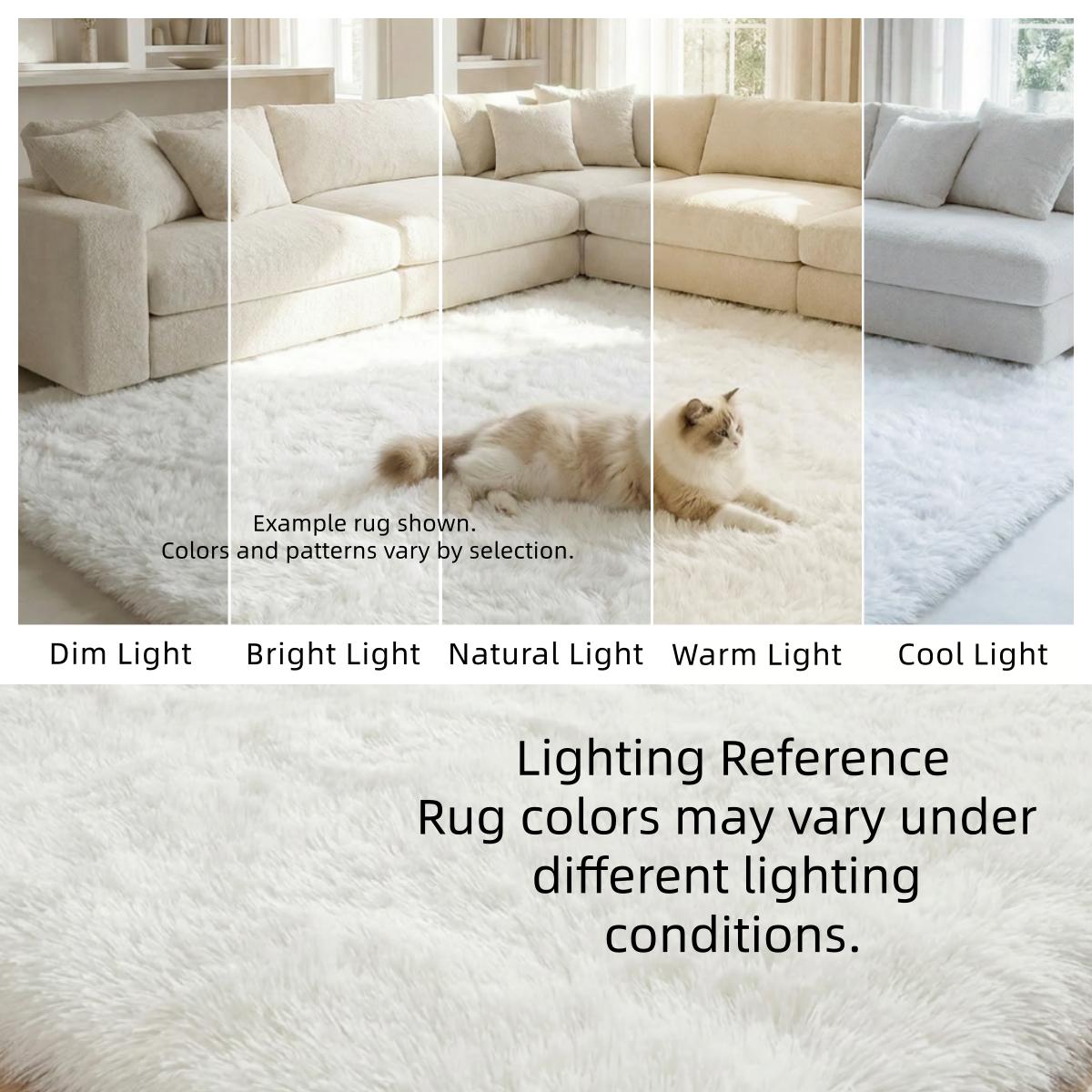 LUOGORT Ultra Soft Area Rugs For Bedroom Living Room Large Modern Fluffy Carpet Non Slip Backing Easy Maintain Mat For Hallway Dorm Apartment Home Office Home Decor Multiple Sizes