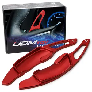 iJDMTOY Aluminum Paddle Shifter Extensions For Subaru BRZ Impreza WRX Legacy XV Crosstrek Red Matte Finish