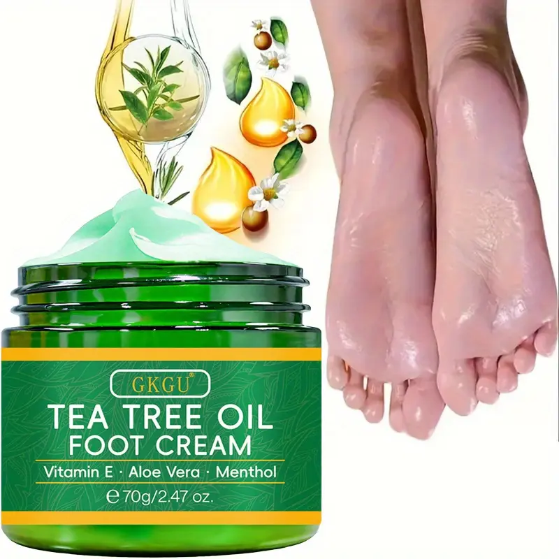 Peppermint & Cocoa Butter Foot Cream, Intensive Foot Care, Moisturizing Balm for Cracked Feet, Cracked Foot Repair, Intense Hydration, Natural Ingredients, Alcohol-Free, Paraben-Free, Non-Greasy Fast-Absorbing, Winter Skincare, Vitamin E & Aloe Vera