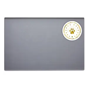 Gorilla Grip 100% Waterproof Raised Edge BPA Free Silicone Pet Feeding Mat, Dog Cat Food Mats Contain Spills Protects Floors, Placemats for Cats and Dogs Water Bowl, Pets Accessories