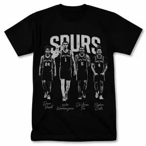 San Antonio Wemby Castle Fox Graphic T Shirt Vantage Basketball Fan Tee