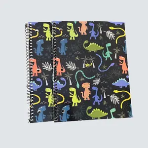 Dinosaur Spiral Notebook 2-Pack – Cute Cartoon Dino Journals, 60 Sheets Each, A5 College Ruled