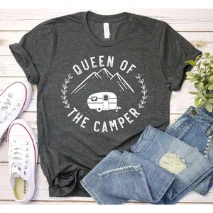 Queen Of The Camper T-Shirt, Camping Shirt, Camping Buddie, Hiking Gift Shirt, Nature Lover Gift, Camping, Premium Men Woman Unisex Shirt