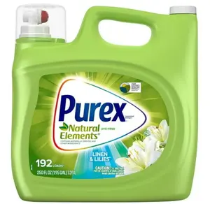 Purex Natural Elements Liquid Laundry Detergent, Linen & Lilies, 250 fl oz, 192 Loads