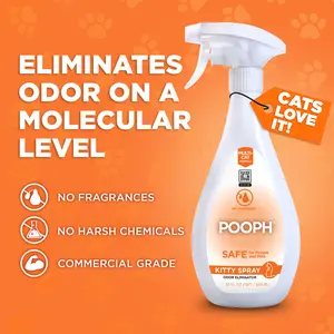 POOPH® Kitty Odor Eliminator – 32 fl oz Bottle – Proprietary Odor-Elimination Technology Works On-Contact – Cat Trees, Toys, Furniture, Bedding – NO Fragrances, NO Harsh Chemicals, Safe & Non-Toxic