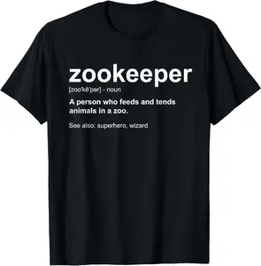 100% Cotton Zoologist Wild Animal Keeper - Zoological Zookeeper T-Shirt