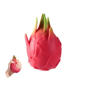 2026 New Realistic Giant Dragon Fruit Stress Relief Ball Soft Slow Rebound Squishy Toy for Anxiety Relief and Entertainment