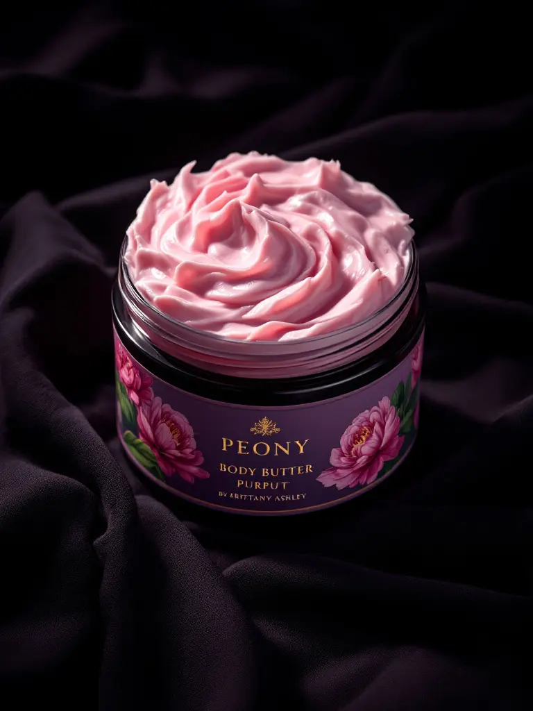 Pursuit By Brittany Ashley Peony Body Butter with Shea & Cocoa, Moisturizing Cream for Smooth & Hydrated Skin, Floral Body Care, 8 oz, Gift, Luxury, Scent, Calming, Organic, Sensitive, Moisturizers, Body Butters