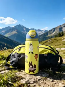 Owala 32oz Leak Proof Flip Top Lid Extra Durable Shatterproof Insulated Stainless Steel Water Bottle, Animal Pattern Leak Proof