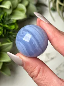 Blue Lace Agate Sphere - #12