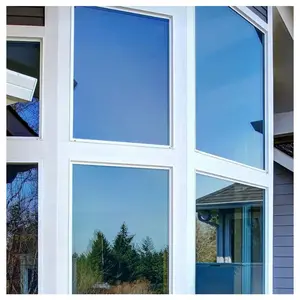 BDF PRBL Window Film Premium Color High Heat Control and Daytime Privacy Blue Outside, Silver Inside