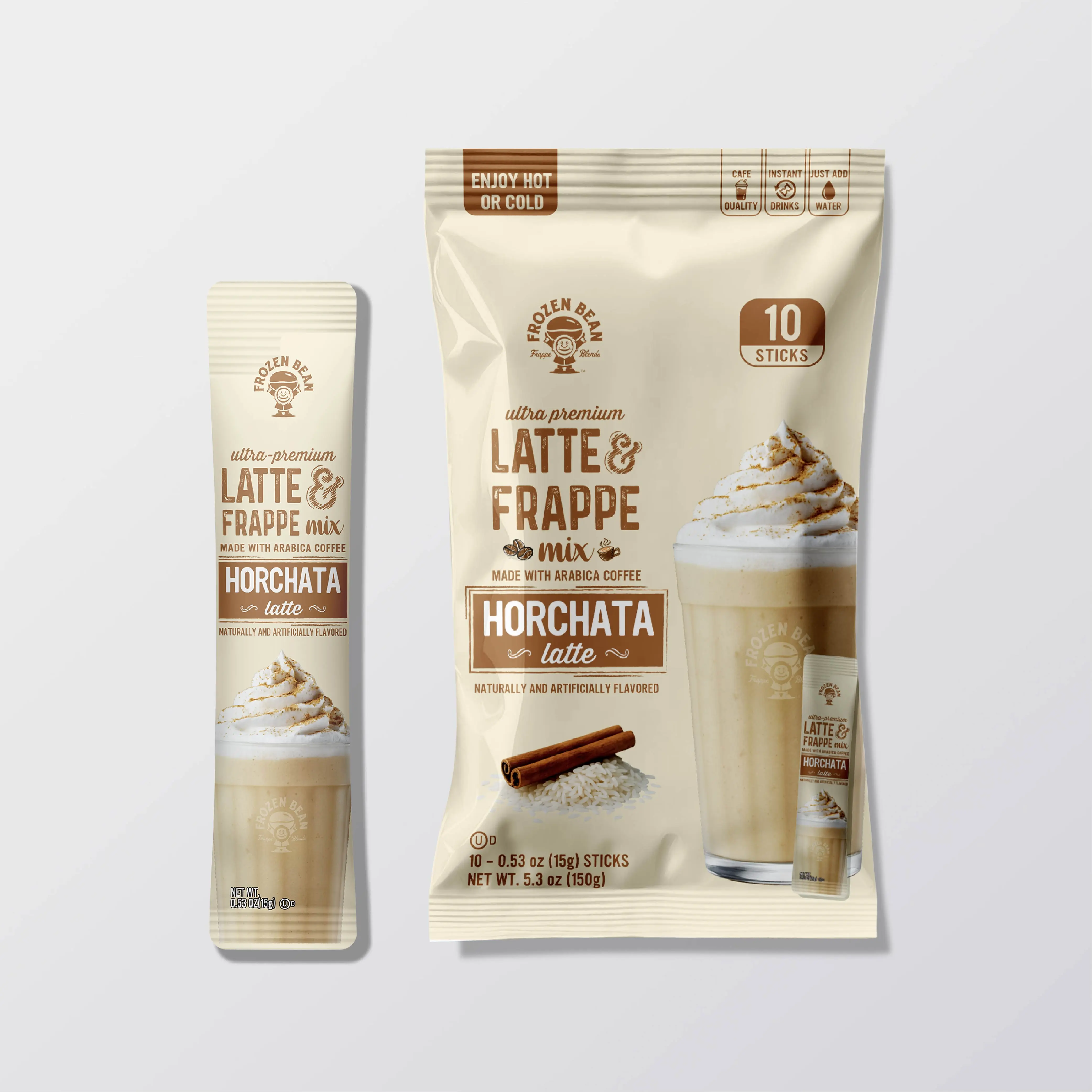 The Frozen Bean Horchata Frappe & Latte Instant Mix (10 Sticks) The Frozen Bean Horchata Frappe & Latte Instant Mix (10 Sticks)