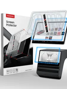 REEVAA Tesla Model Y Juniper Screen Protector 2026 2025 No Glare 9H Tempered Glass Matte Crystal Clear View with Alignment Kit - Tablet