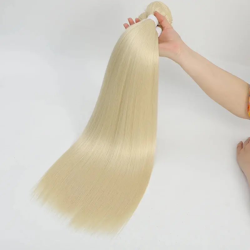 New Bone Straight Hair Bundles Salon Natural Hair Extensions Fake Fibers Super Long Synthetic Yaki Straight Hair Weaving Full to End