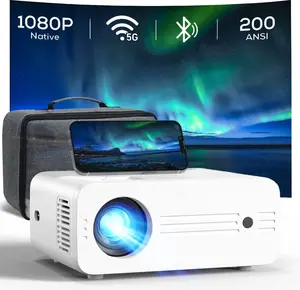 Izeeker 4K WiFi & Bluetooth Projector, Native 1080P, 9000 Lumens Brightness, Portable with Carry Bag - Perfect for Home Theater, Movies, and Outdoor Events! iZeeker