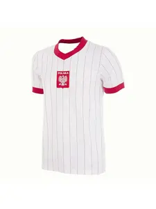 Poland 1982 Retro Football Shirt Match Lightweight Jersey Summer New Quick Drying Comfortable Breathable T-shirt