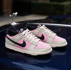 Nike Dunk Low Pink Rise Light Orewood Brown Pale Ivory Black FB9109-601 GS Womens Fashion Sneakers New