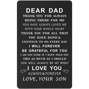 Father's Day Gifts for Dad from Son, Fathers Day Card for Dad, Wallet Card Insert