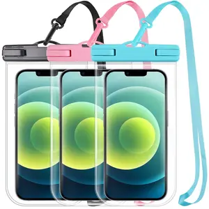 Waterproof Phone Pouch, 1 Count Clear Phone Dry Bag with Lanyard, Boat Trip Essentials