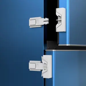 2 Pack Upgrade  Proof Refrigerator Lock,  Fridge/Freezer Door Lock for   , no Tools Need or (White)