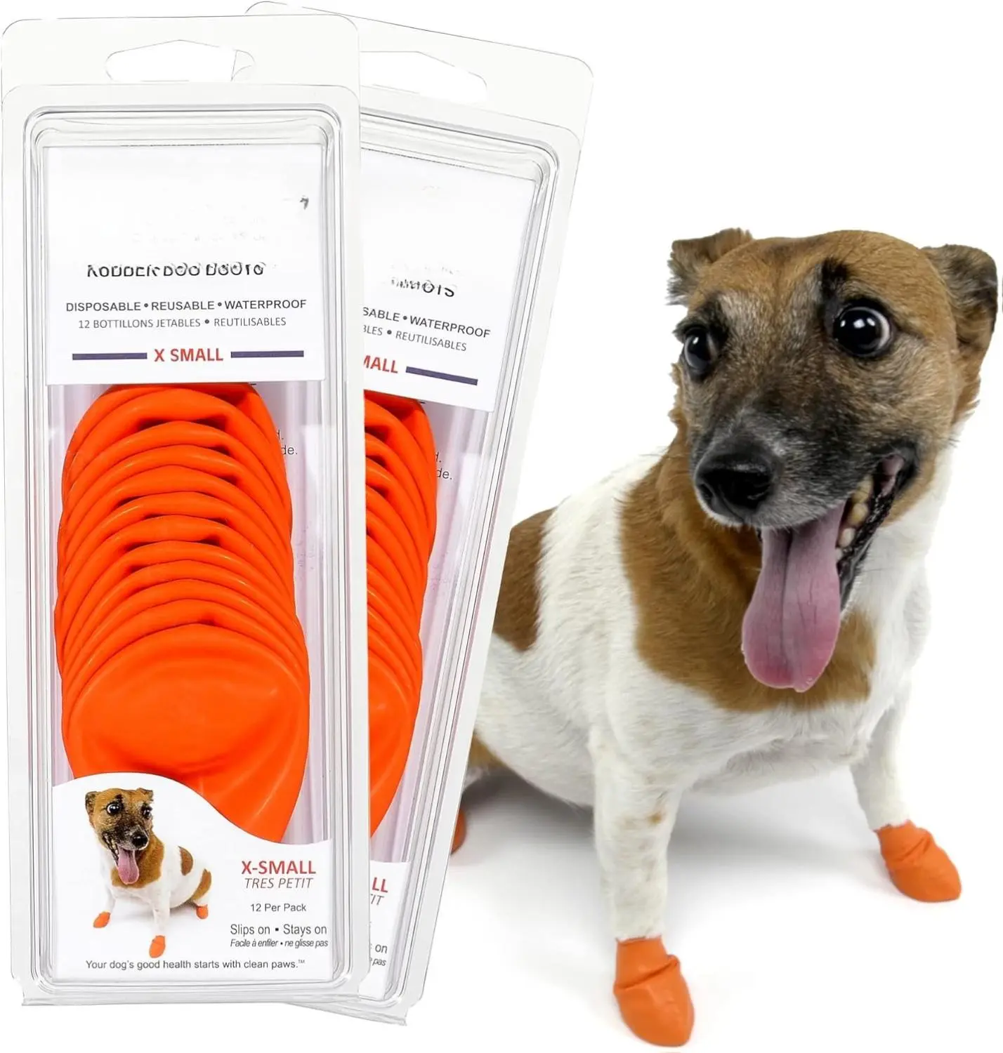 PawZ Rubber Dog Boots for Paws 1.5-2” ( 12 pieces )