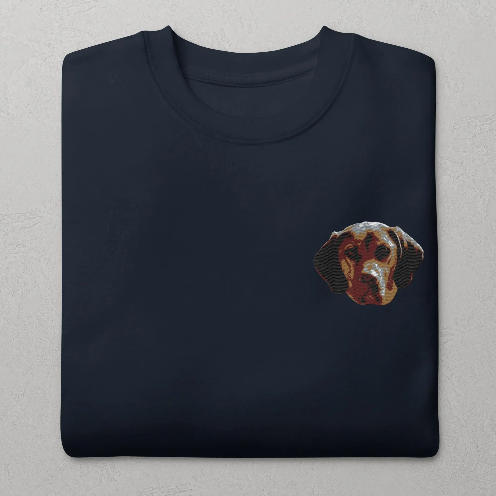 Custom Embroidered Pet Portrait Crewneck Sweatshirt Unisex
