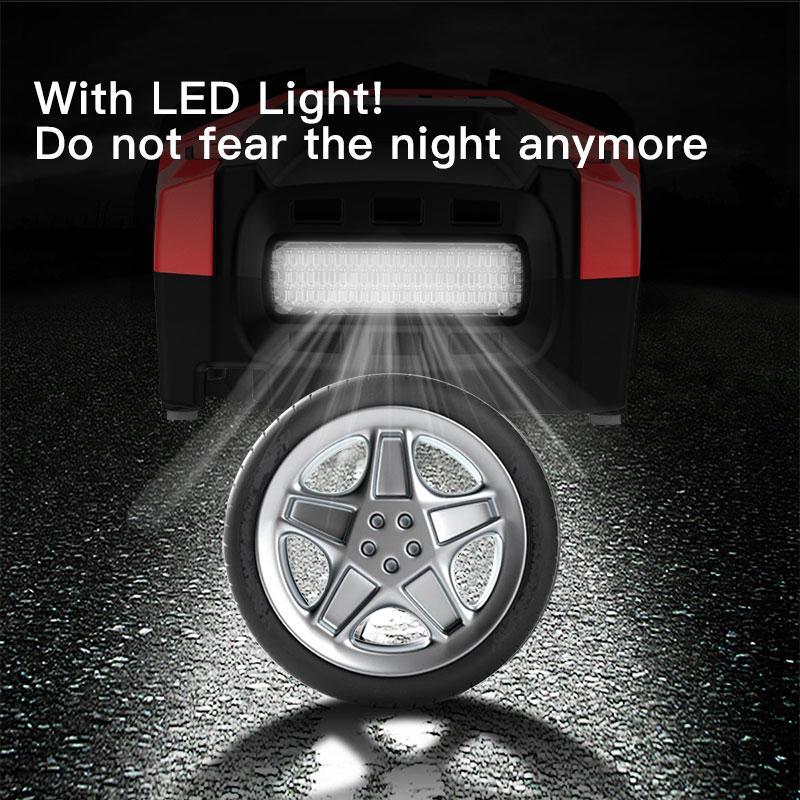 AC/DC 12V  Portable Compressor Electric Car Compressor with LED Car Tyre Inflator Pump Dual-Purpose Suitable for Car Motorcycle
