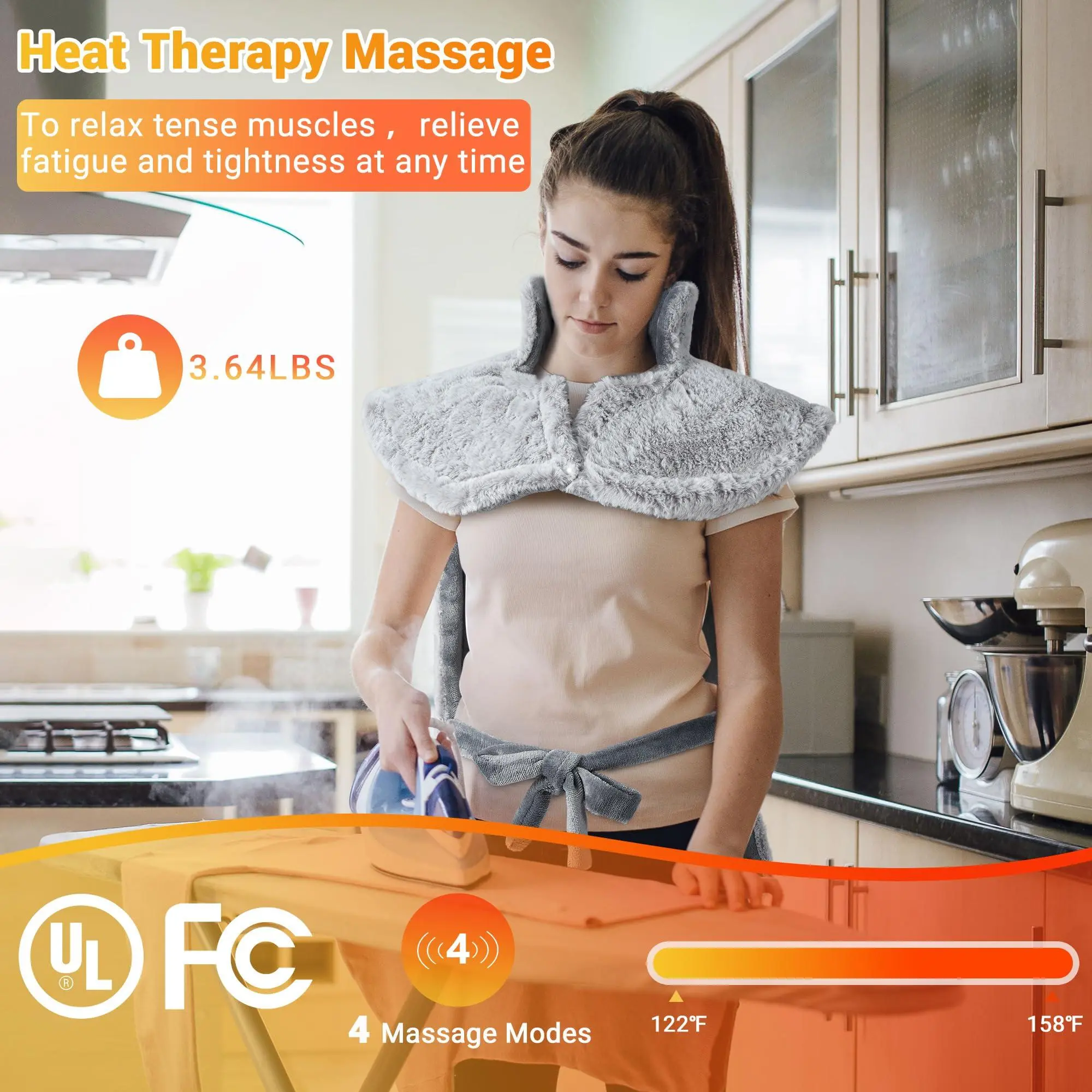 Heating Pad with Massage | Full-Body Relief & Hands-Free Comfort