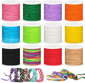 12 Rolls Nylon String for Bracelets, Chinese Knotting Nylon Cord for  Making, Nylon Beading Thread for Kumihimo, Braided Bracelets, Necklaces, Macrame Craft, Wind Chime