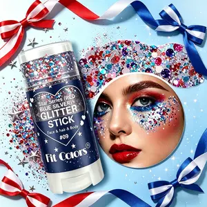 Body Painting Wax Stick, Party Glitter, Face & Body Sequins Gel, Large Shimmer, Long-Lasting Shine, 12 Colors, Perfect for Festivals, Carnivals, Disco