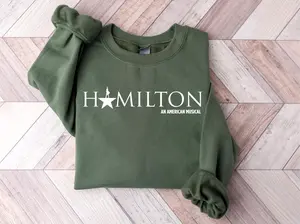 Hamilton Sweatshirt ,Broadway Shirt, American Musical, Hamilton, Shirt Casual Classic Collar Cotton