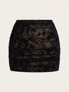 Women's Elegant Lace Skirt, Fashionable Sexy Summer Party Dress, Perfect for Music Festivals and Concerts, Fitted, Floral Lace Skirt