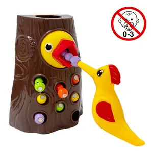 Woodpecker Bug Catching Toy Set, Magnetic Intelligence Feeding Game, Fine Motor Skills Learning, Hand-Eye Coordination, Pretend Play, Suitable for Kids over 3 Years, Multi Activity Playset
