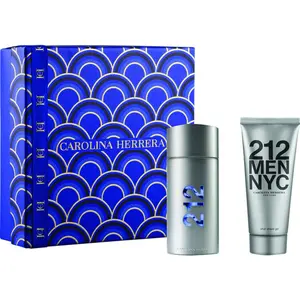 Carolina Herrera 212 Men NYC Gift Set | Eau de Toilette 3.4 oz + After Shave Gel 3.4 oz | Woody Floral Musk Fragrance for Men